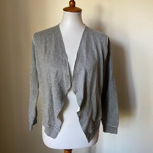 Alice & Olivia Women's Basics Open Cardigan Grey Size XS Loungewear Casual